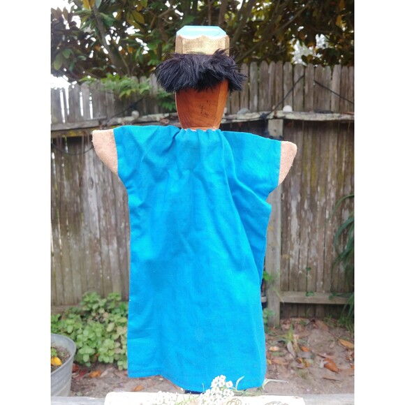 Vintage Carved Wood Duke Hand Puppet, Collectable German Folk Art - Picture 6 of 10